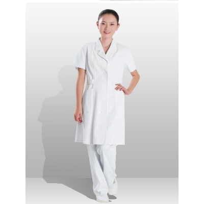 XPJ首页医疗器械——河南思源短袖白大衣女士  冠悦